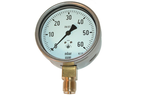 PRESSURE GAUGE 612.20.100.60MBAR R1/2